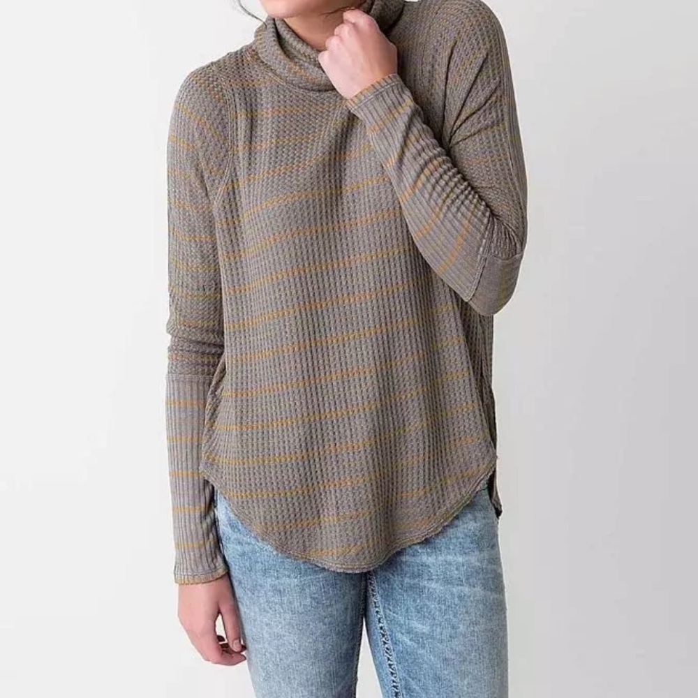 Free People | We The Free Brown Stripe Kristina Thermal Size Small